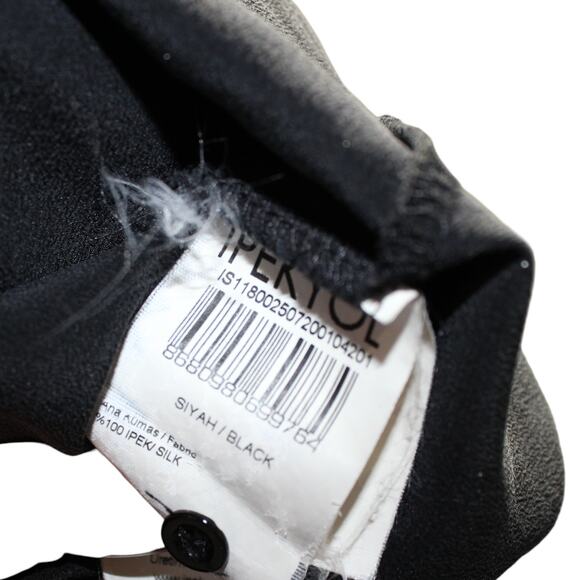 Ipekyol 100% Silk Black Button Up Blouse Size 12 - Picture 6 of 6